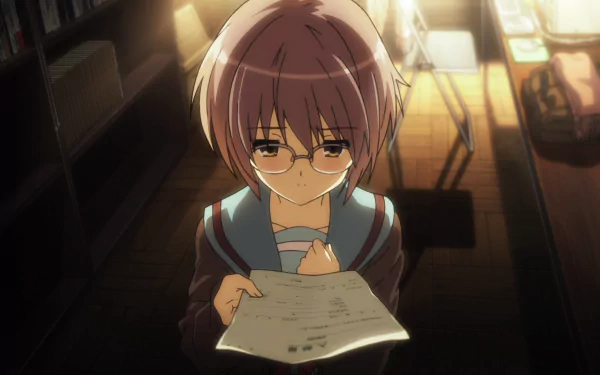 Yuki Nagato Anime The Melancholy of Haruhi Suzumiya HD Desktop Wallpaper | Background Image