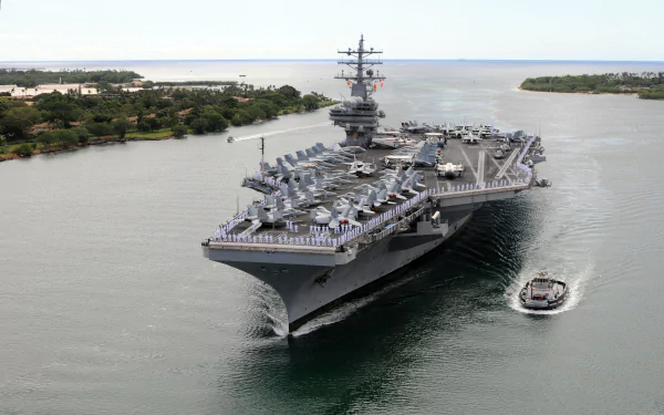 warship aircraft carrier military USS Ronald Reagan (CVN-76) HD Desktop Wallpaper | Background Image