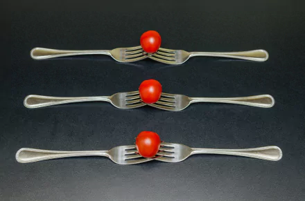 cherry tomato fork photography Cutlery HD Desktop Wallpaper | Background Image