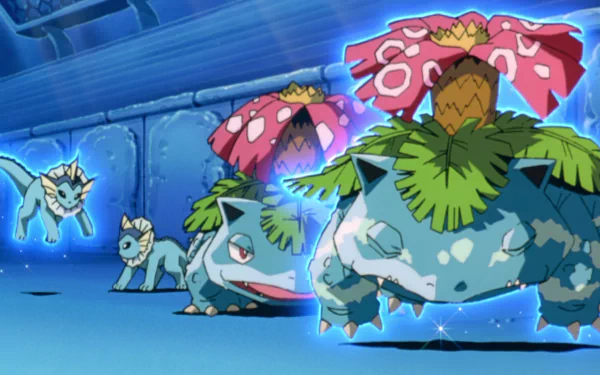 Vaporeon (Pokémon) Venusaur (Pokémon) Anime Pokémon: The First Movie HD Desktop Wallpaper | Background Image