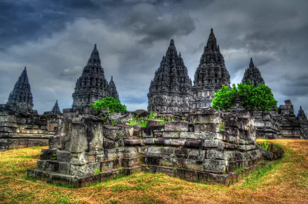 Indonesia Java (Indonesia) Hindu Temple religious Prambanan Temple HD Desktop Wallpaper | Background Image