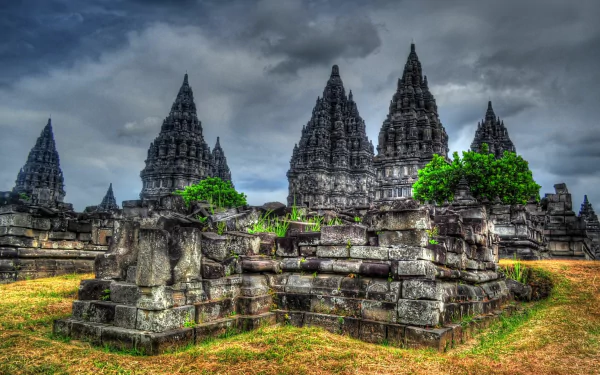 Indonesia Java (Indonesia) Hindu Temple religious Prambanan Temple HD Desktop Wallpaper | Background Image