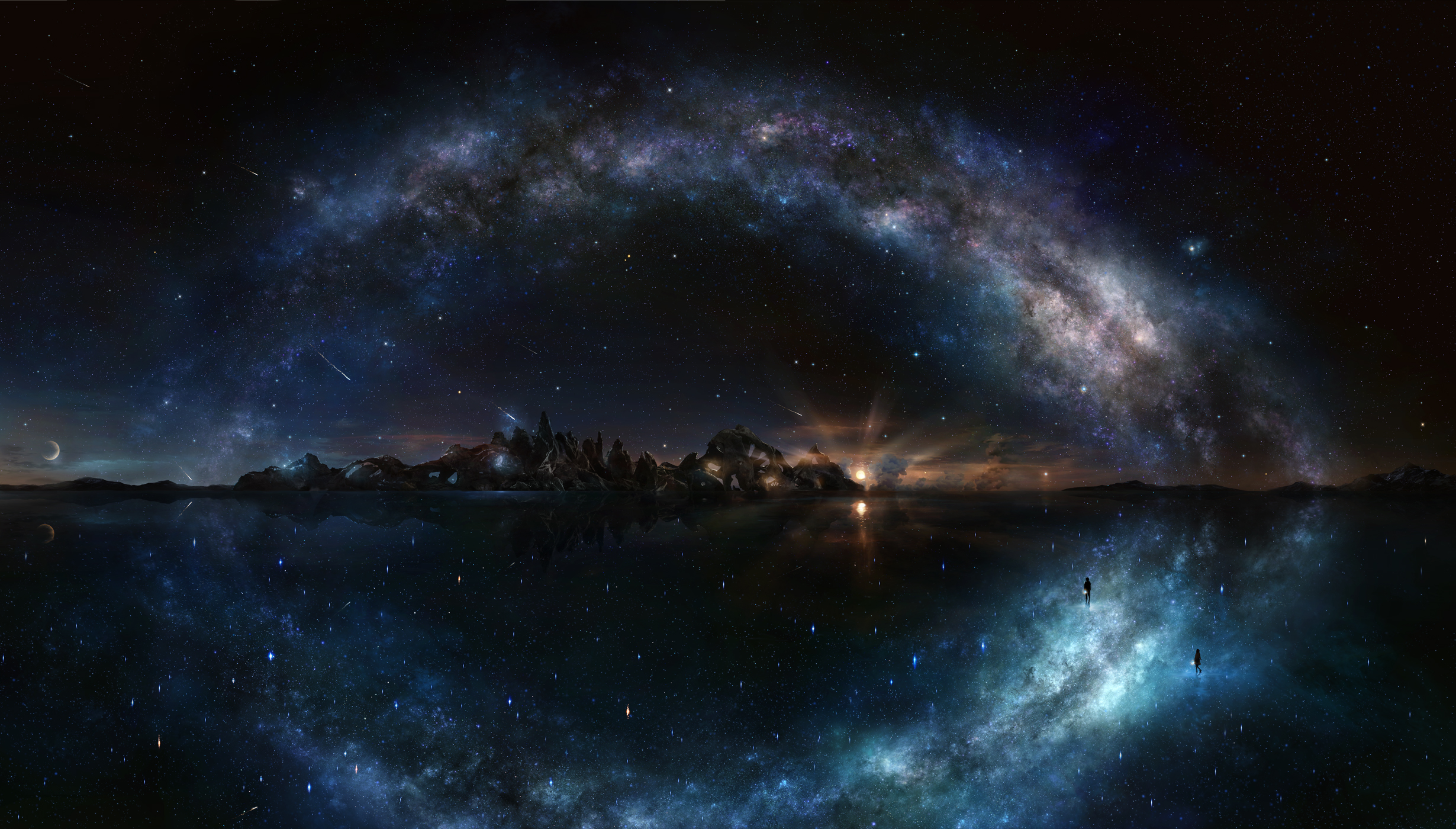 Night sky HD Wallpaper by Tsujiki