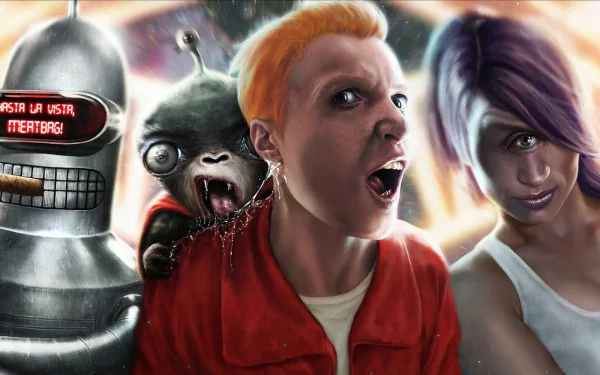 Nibbler (Futurama) Bender (Futurama) TV Show Futurama HD Desktop Wallpaper | Background Image