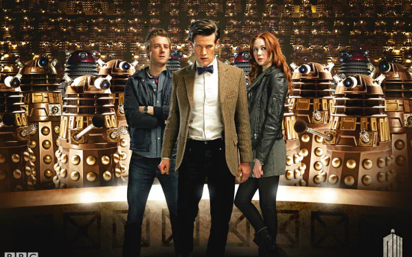Amy Pond Karen Gillan Matt Smith Dalek TV Show Doctor Who (2005) HD Desktop Wallpaper | Background Image