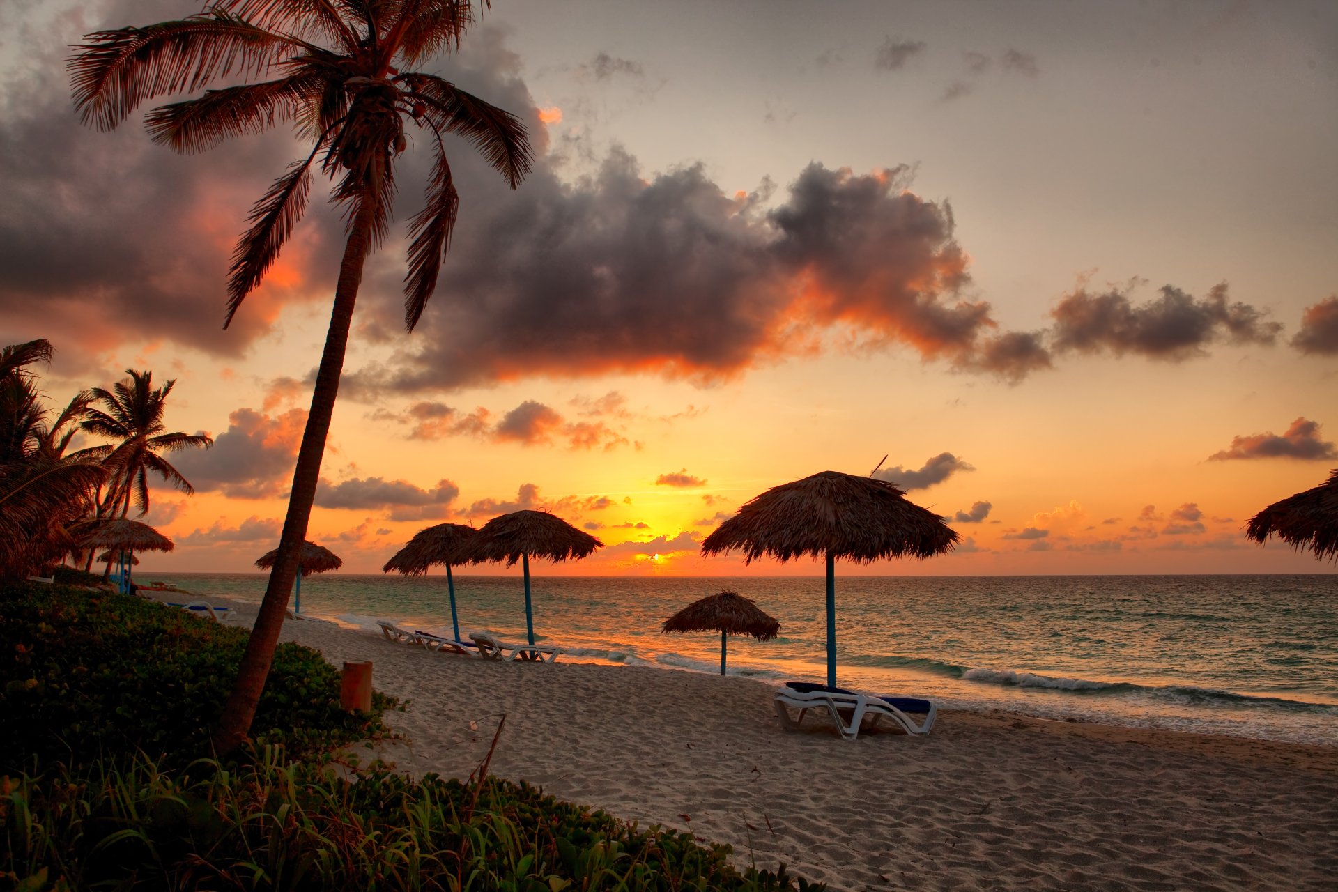 Download Tropical Nature Seashore Beach Sunset Photography Holiday 4k