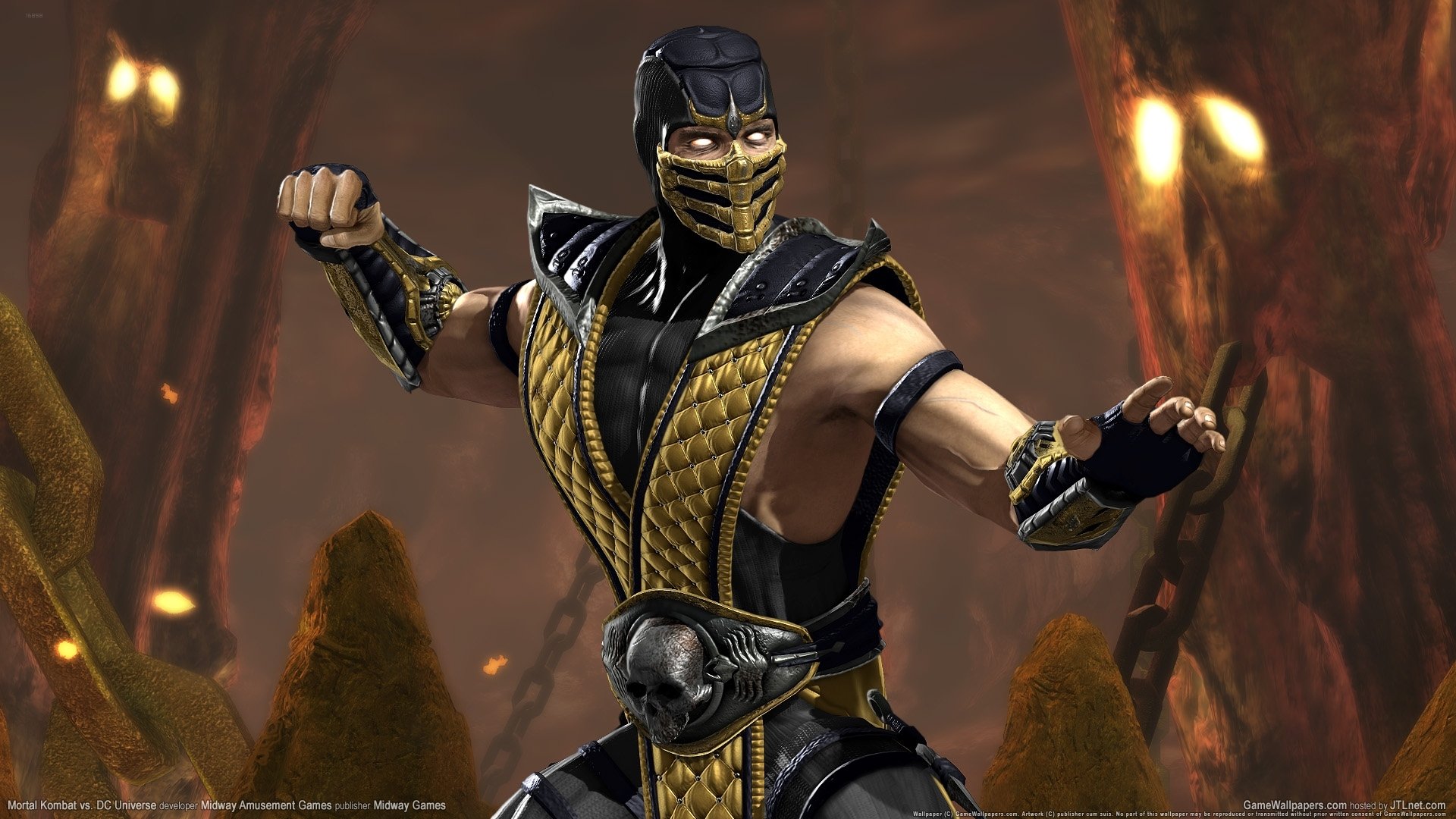 Download Scorpion (Mortal Kombat) Video Game Mortal Kombat Vs. DC Universe  HD Wallpaper