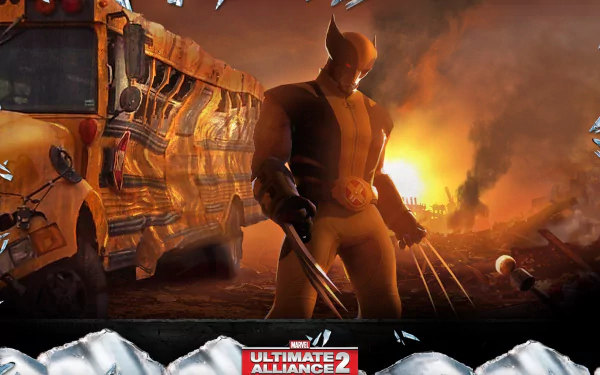school bus Wolverine video game Marvel: Ultimate Alliance 2 HD Desktop Wallpaper | Background Image