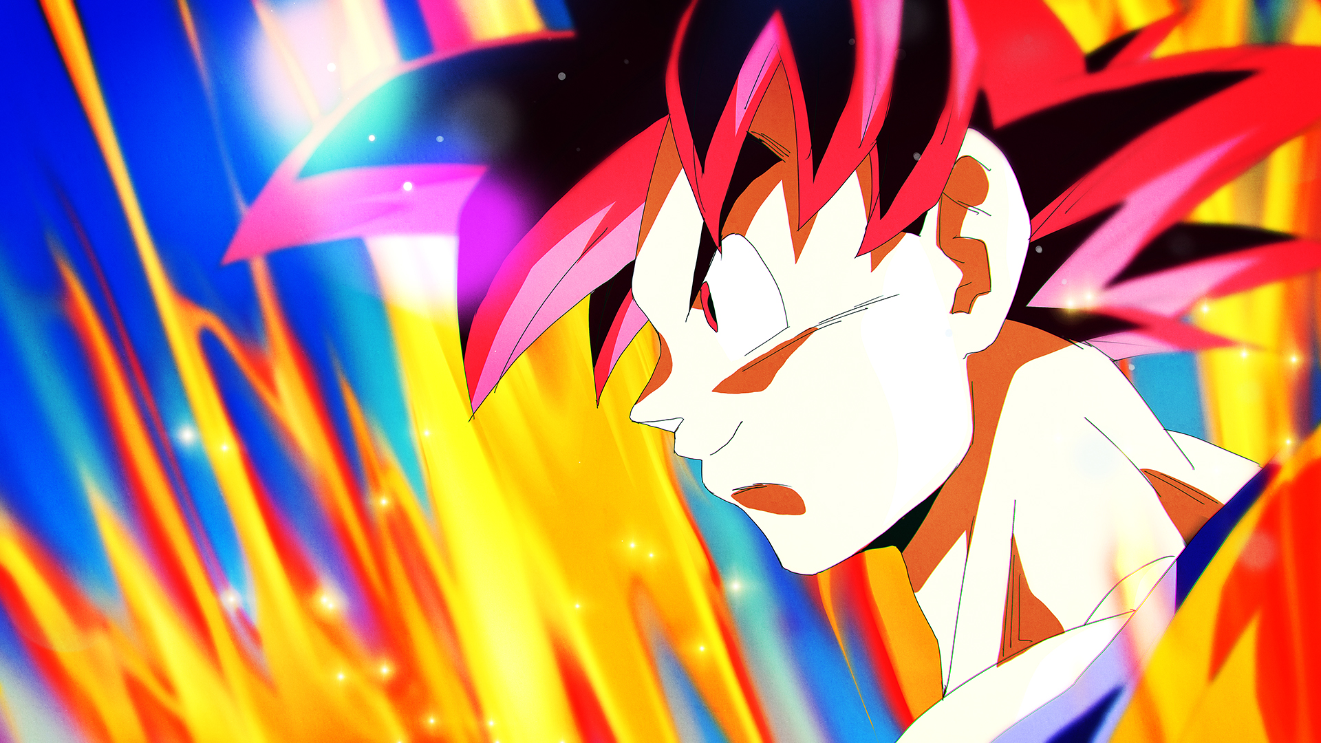 Goku SSJ God by Tom Skender