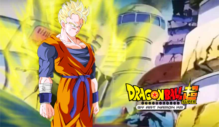 HD wallpaper featuring Gohan from Dragon Ball Super, showcasing his iconic look against a dynamic, colorful background of the anime universe.