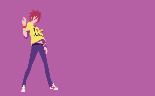 Anime No Game No Life Sora Red Hair Jeans Belt Minimalist Fondo de pantalla HD | Fondo de Escritorio