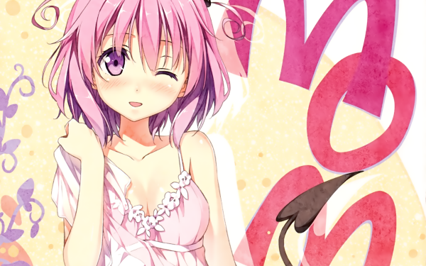 Anime To Love-Ru Momo Velia Deviluke Short Hair Pink Hair Purple Eyes Blush HD Wallpaper | Background Image
