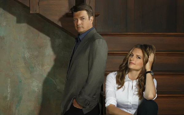 kate beckett Stana Katic Nathan Fillion richard castle Castle (TV Show) HD Desktop Wallpaper | Background Image
