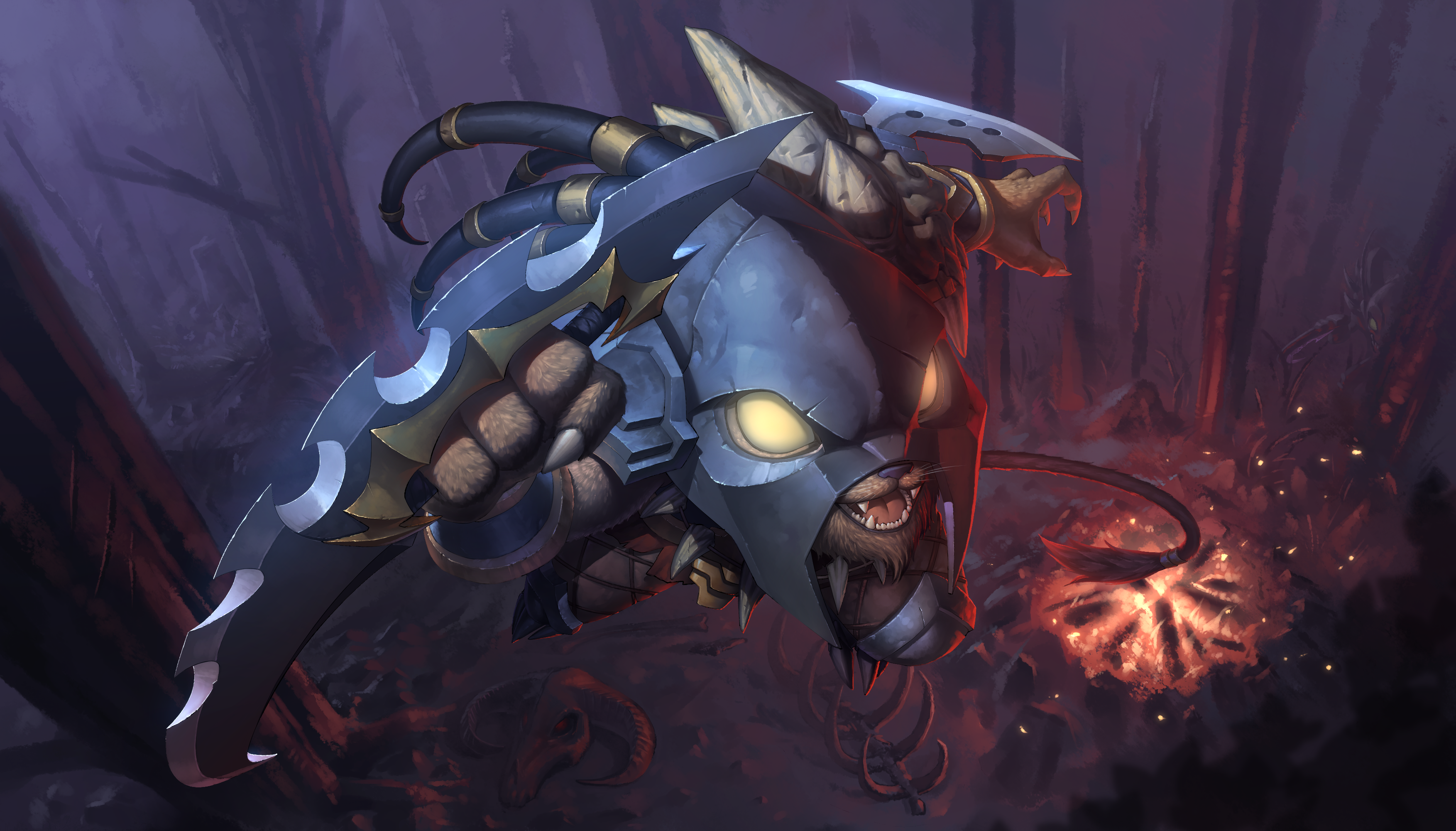 league of legends wallpaper rengar