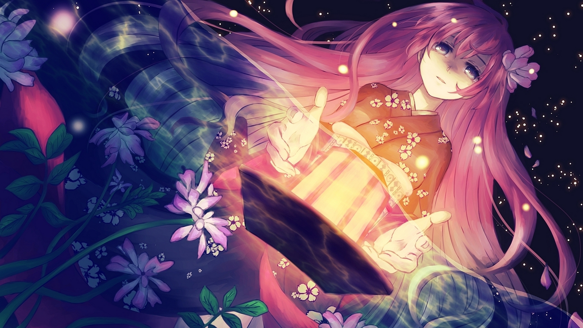 Whispers of Light: Luka Megurine HD Wallpaper