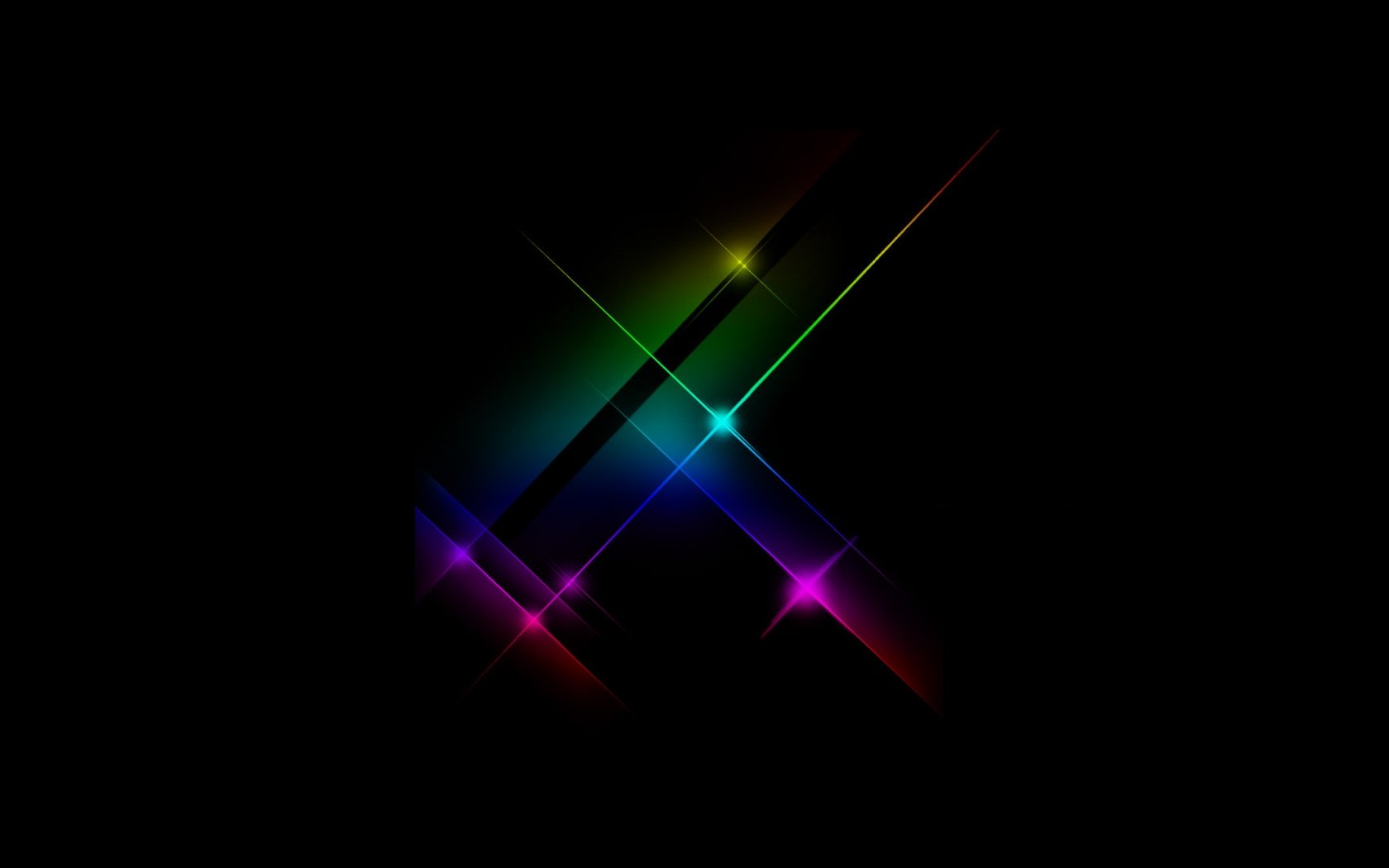 An artistic HD desktop wallpaper featuring vibrant colors and dynamic geometric patterns, creating a striking visual effect against a dark background.
