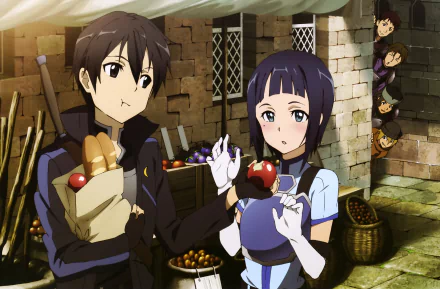 Tetsuo (Sword Art Online) Sasamaru (Sword Art Online) Keita (Sword Art Online) Ducker (Sword Art Online) Sachi (Sword Art Online) Kirito (Sword Art Online) Anime Sword Art Online HD Desktop Wallpaper | Background Image