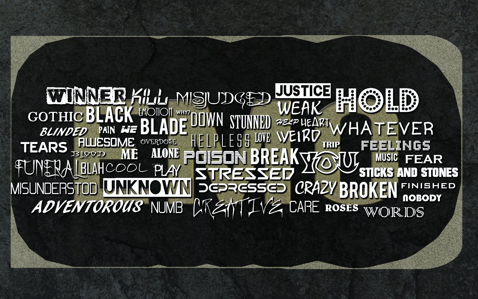 Emo Typography by Shiftgrease305