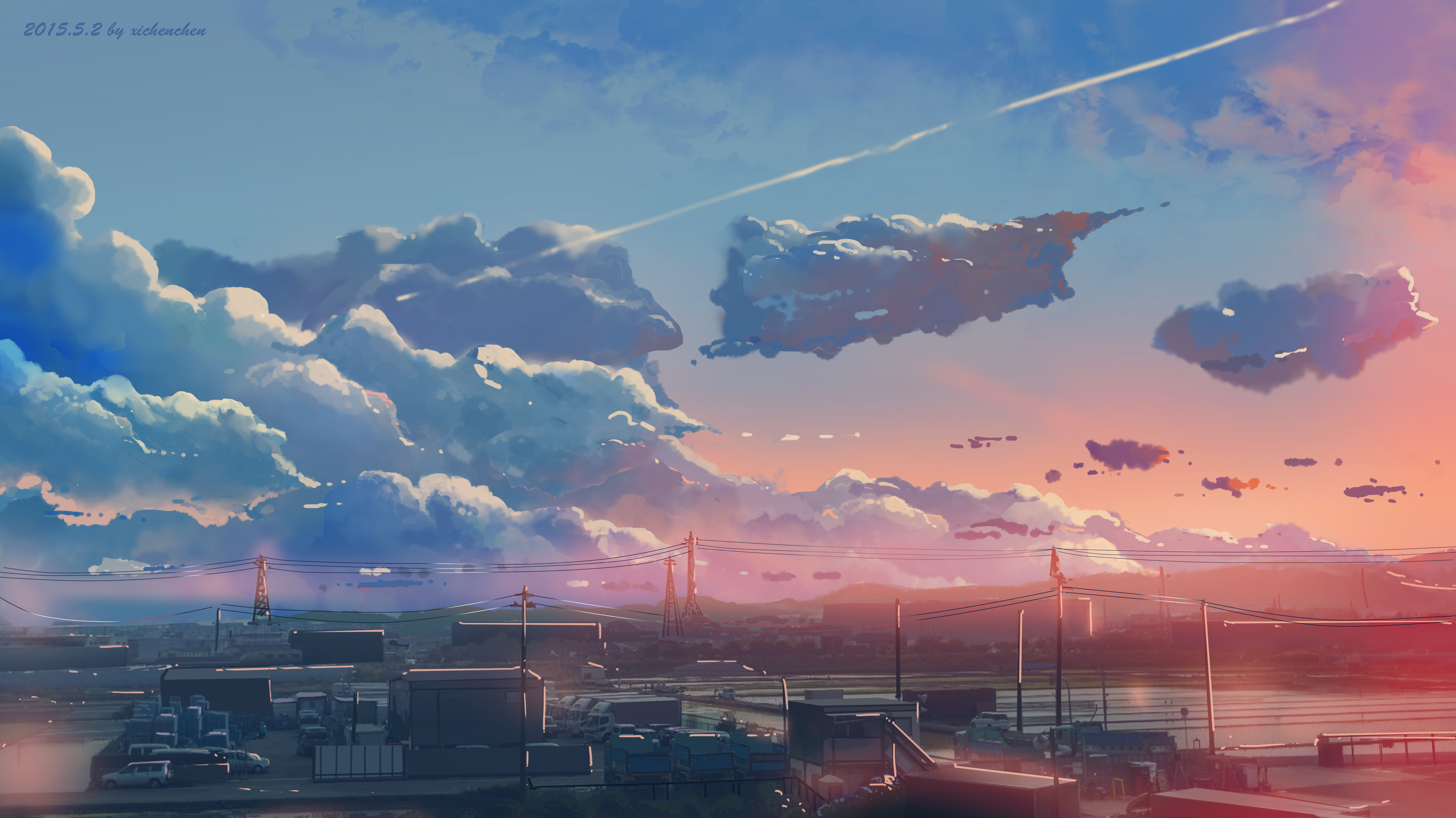 Download Car Cloud Light Sunset Sky Fantasy Landscape 4k Ultra HD ...