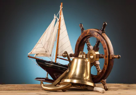 bell boat anchor photography still life HD Desktop Wallpaper | Background Image