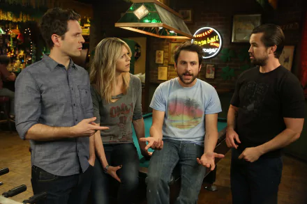 Mac (It's Always Sunny in Philadelphia) Rob McElhenney Dennis Reynolds Glenn Howerton Dee Reynolds Kaitlin Olson Charlie Kelly Charlie Day TV Show It's Always Sunny In Philadelphia HD Desktop Wallpaper | Background Image