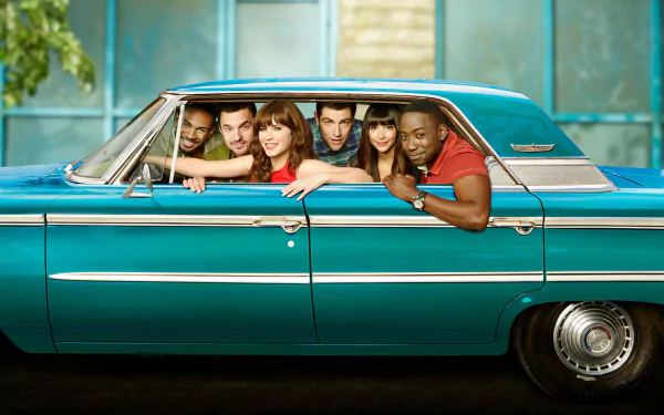 Damon Wayans Jr. Winston Bishop Lamorne Morris Cece Parekh Hannah Simone Schmidt (New Girl) Max Greenfield Nick Miller Jake Johnson Jessica Day Zooey Deschanel TV Show New Girl HD Desktop Wallpaper | Background Image