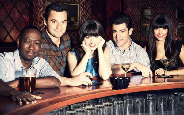 Winston Bishop Lamorne Morris Cece Parekh Hannah Simone Schmidt (New Girl) Max Greenfield Nick Miller Jake Johnson Jessica Day Zooey Deschanel TV Show New Girl HD Desktop Wallpaper | Background Image