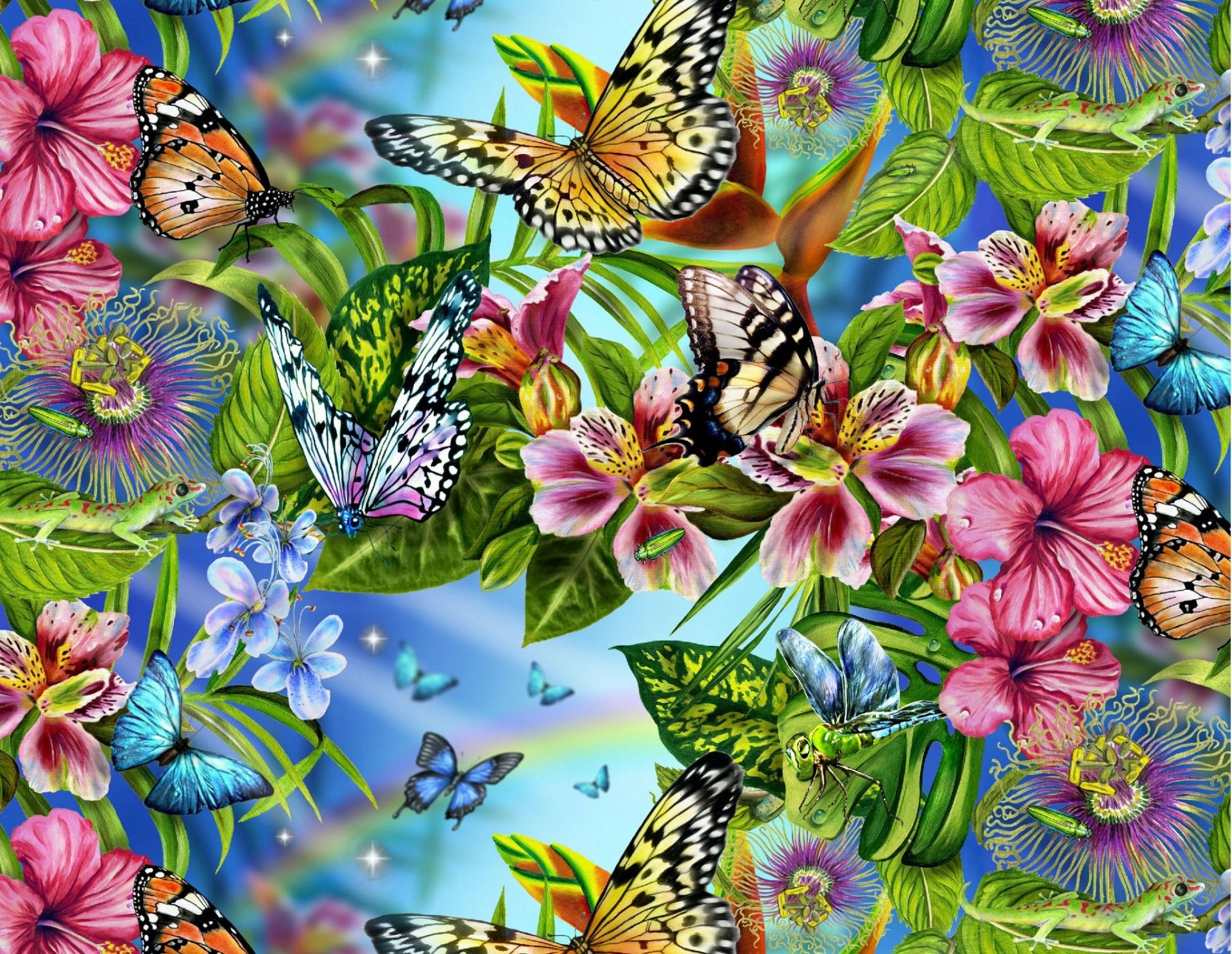 Vibrant Spring Bloom: Artistic Butterflies in Colorful HD Splendor ...