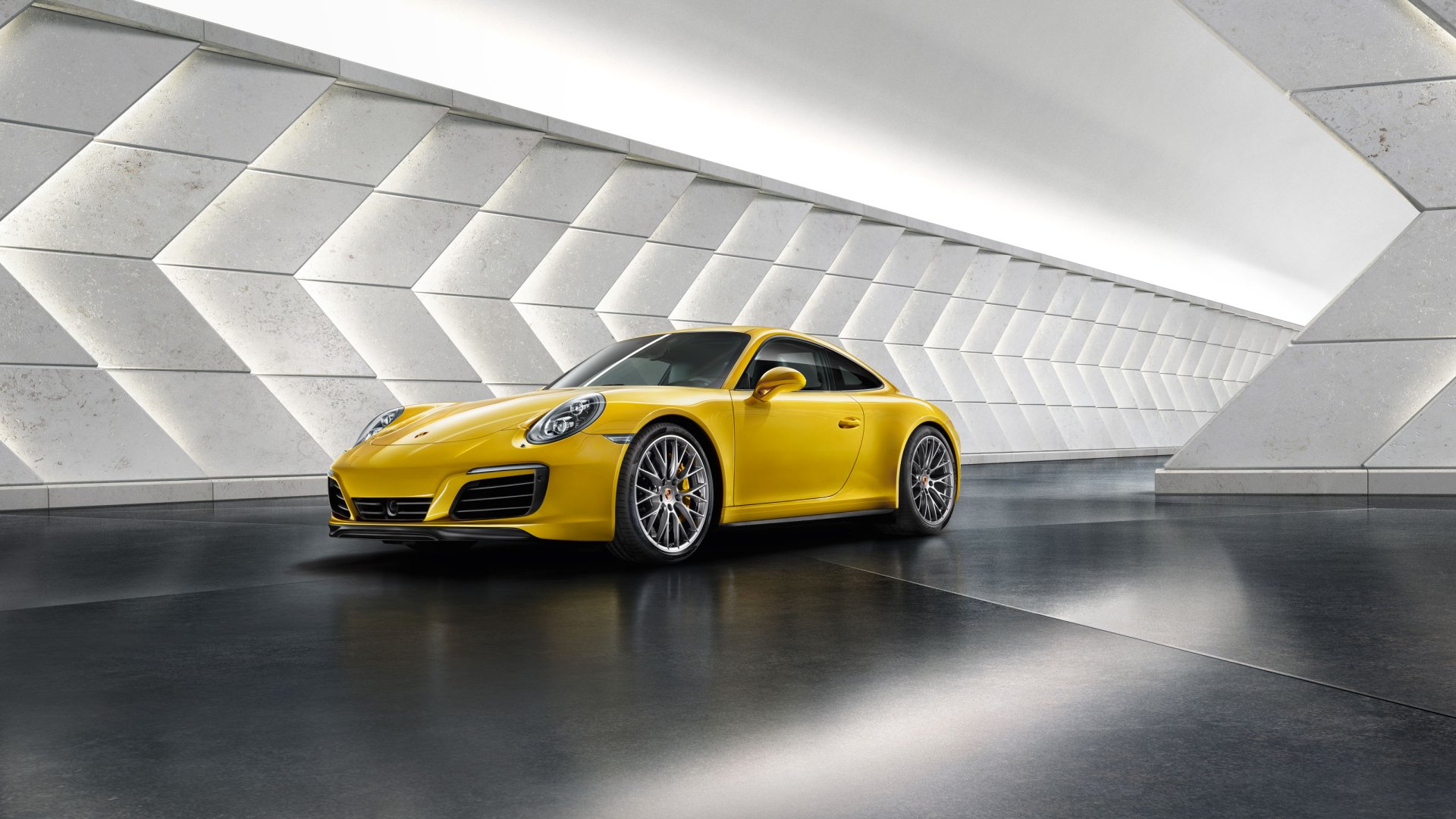 Download Yellow Car Car Porsche Porsche 911 Porsche 911 Carrera 4S Vehicle Porsche 911 Carrera HD Wallpaper