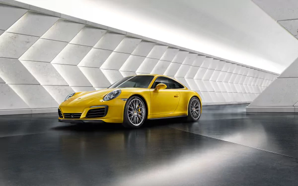 yellow car car Porsche Porsche 911 Porsche 911 Carrera 4S vehicle Porsche 911 Carrera HD Desktop Wallpaper | Background Image