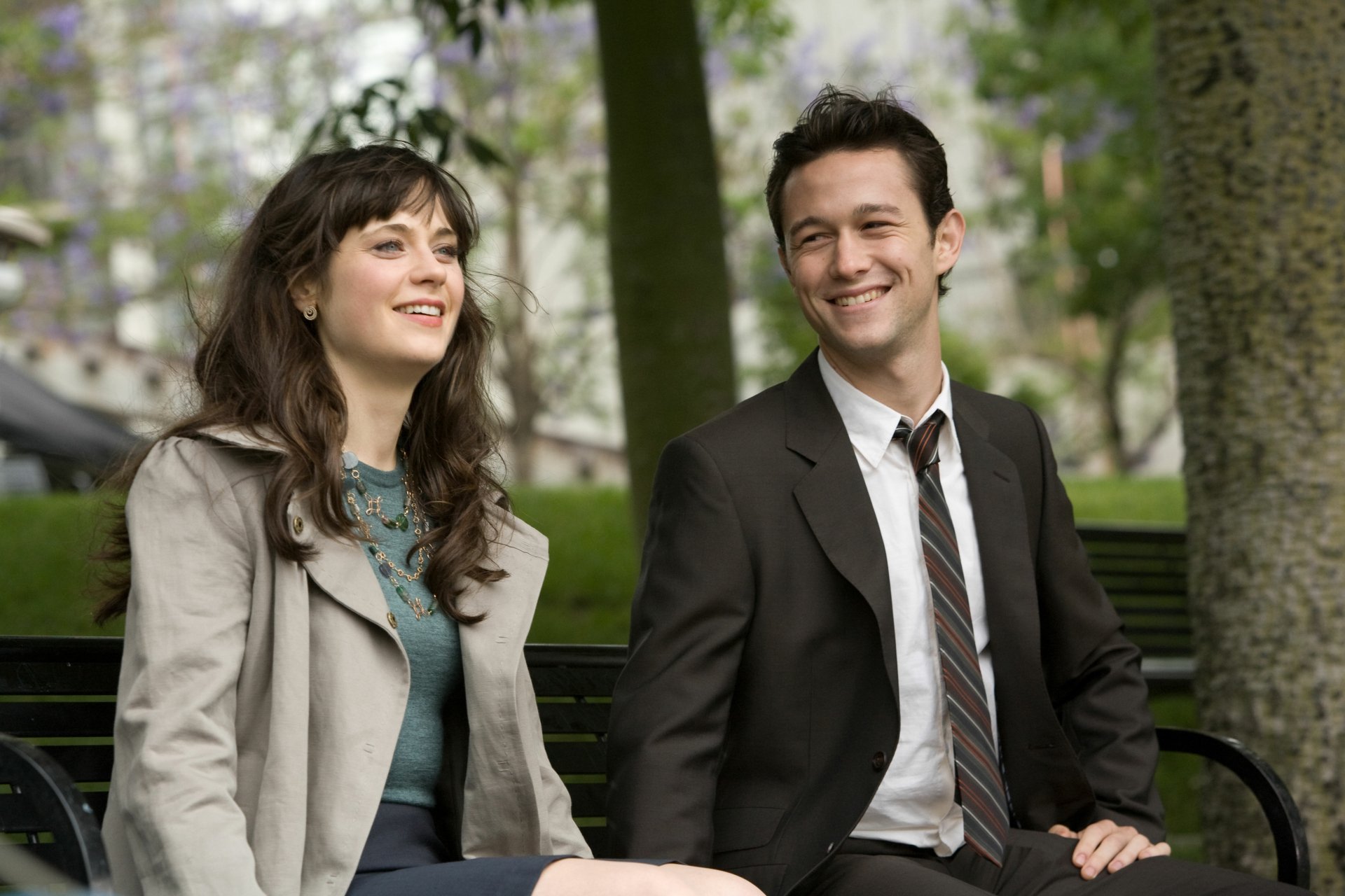Download Zooey Deschanel Summer Finn Joseph Gordon-Levitt Tom Hansen Movie 500 Days Of Summer 4k Ultra HD Wallpaper