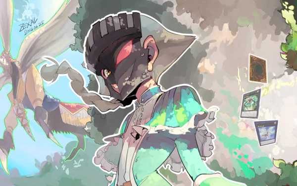 A vibrant HD desktop wallpaper featuring characters and elements from **Yu-Gi-Oh! Zexal**, showcasing a unique blend of animation and fantasy themes.