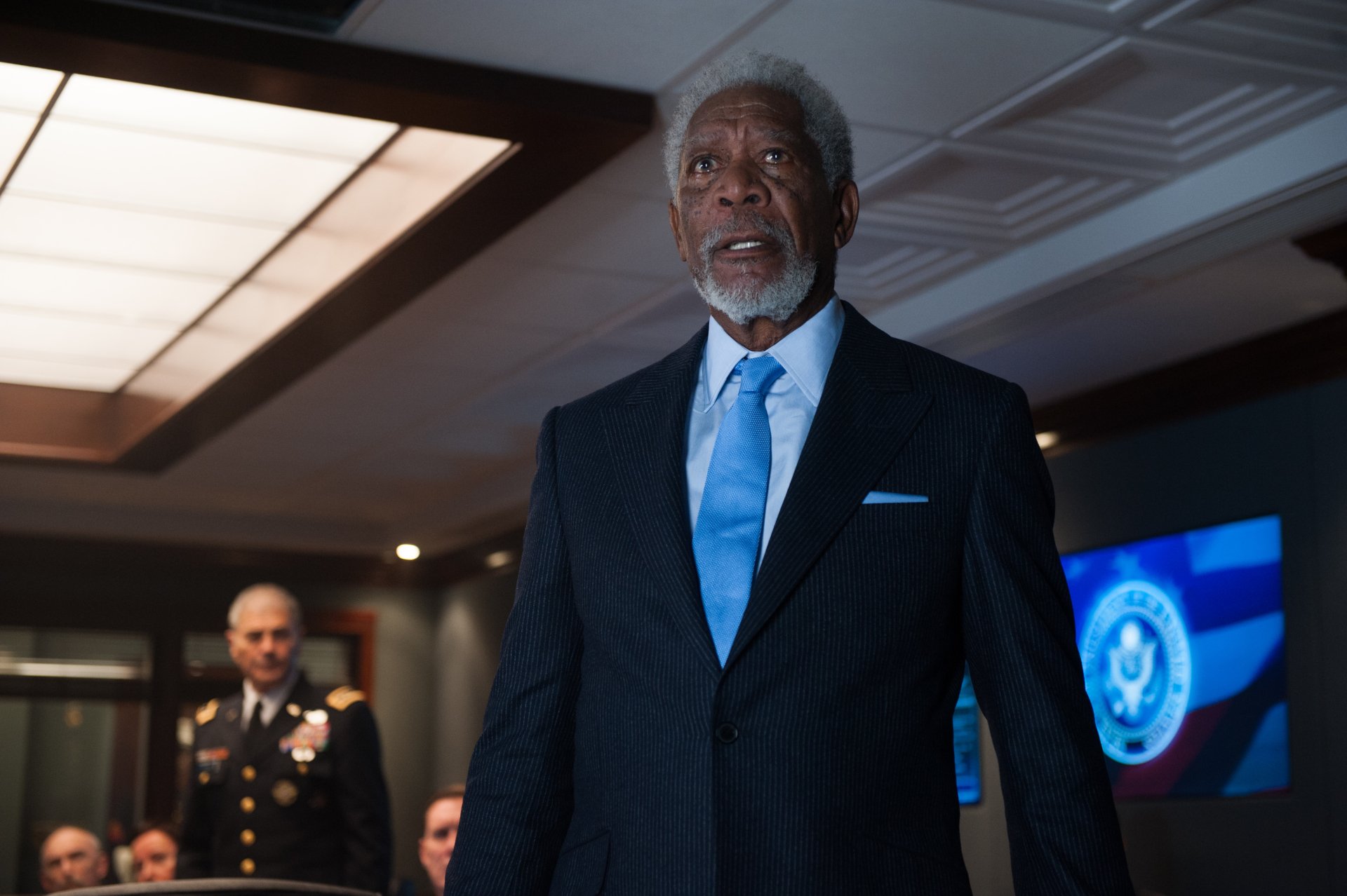 Download Morgan Freeman Alan Trumbull Movie London Has Fallen 4k Ultra HD Wallpaper