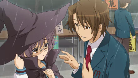 Itsuki Koizumi Yuki Nagato Anime The Melancholy of Haruhi Suzumiya HD Desktop Wallpaper | Background Image