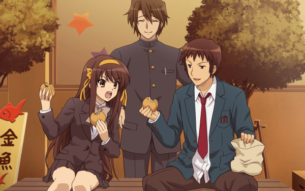 Anime The Melancholy Of Haruhi Suzumiya Haruhi Suzumiya Kyon Itsuki Koizumi HD Wallpaper | Background Image