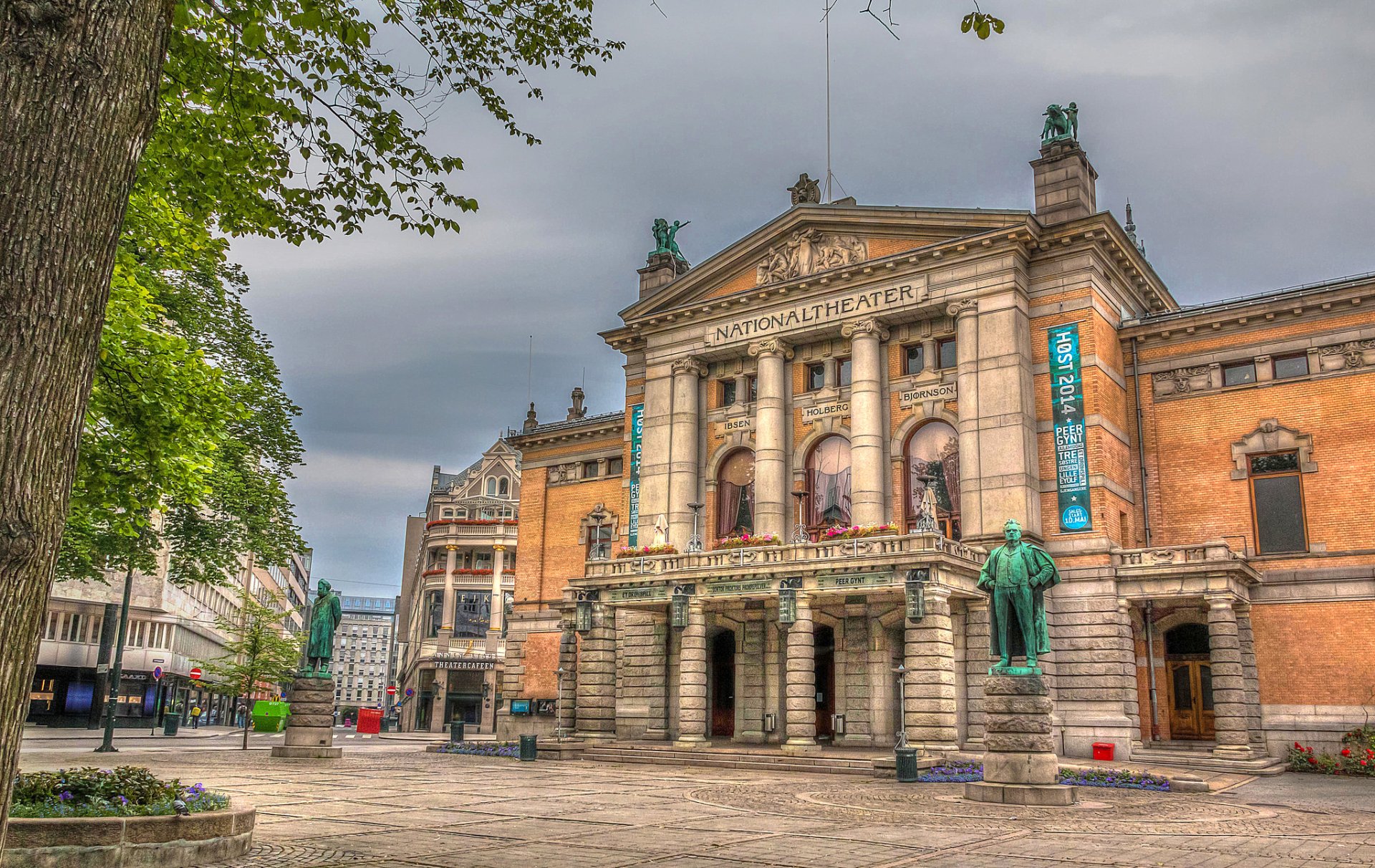 Download Architecture City Square Theater Building Oslo Norway Photography HDR HD Wallpaper