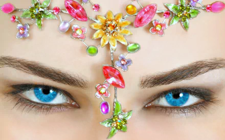  Blue-Eyed Girl with Jeweled Bindi