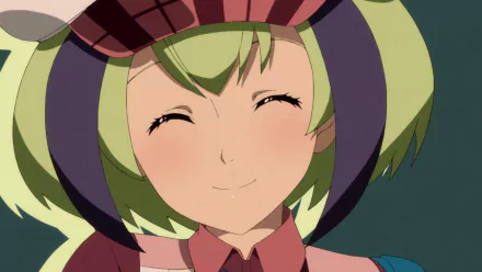 HD desktop wallpaper of Mira Yurizaki from Dimension W with a smiling expression.