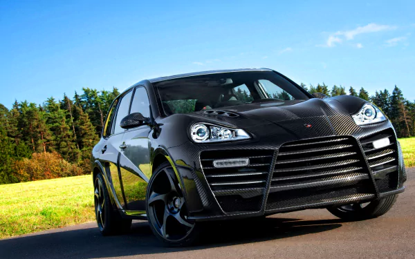 SUV car black car Porsche vehicle Porsche Cayenne HD Desktop Wallpaper | Background Image