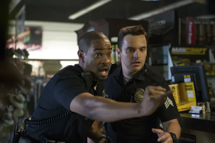 Justin Chang Damon Wayans Jr. Ryan Davis Jake Johnson movie Let's Be Cops HD Desktop Wallpaper | Background Image