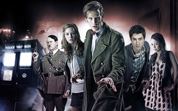 TV Show Doctor Who Police Box Tardis Adolf Hitler Amy Pond Rory Williams Matt Smith Karen Gillan HD Wallpaper | Background Image