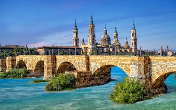 Man Made City Cities Bridge Zaragoza Spain HD Wallpaper | Background Image