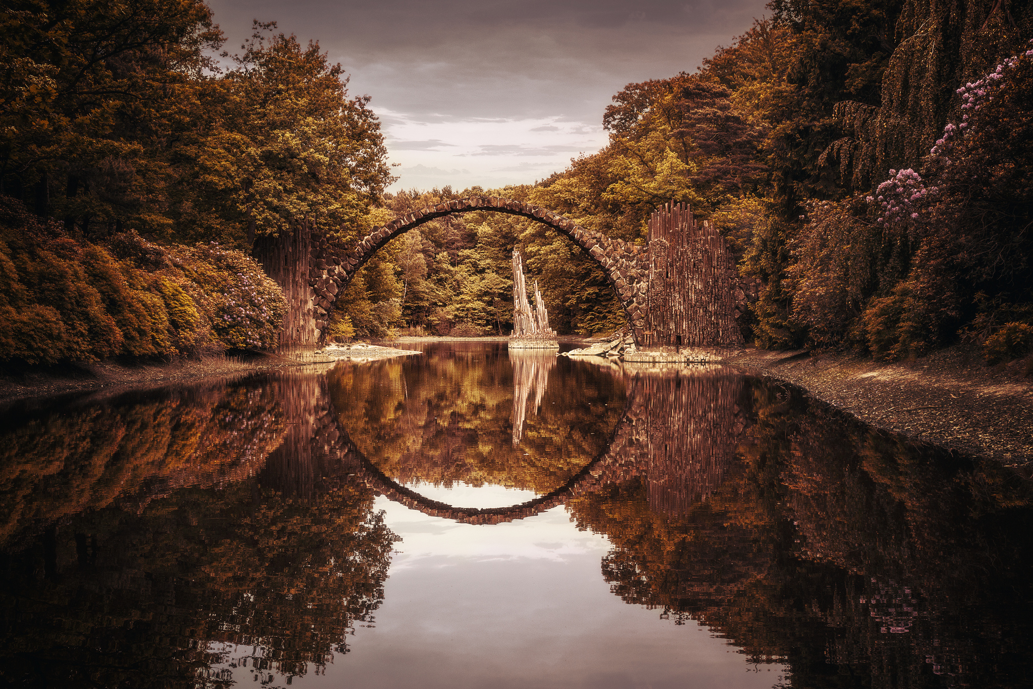 The devil's bridge, Rakotzbrücke, Germany by Paul Mehnert