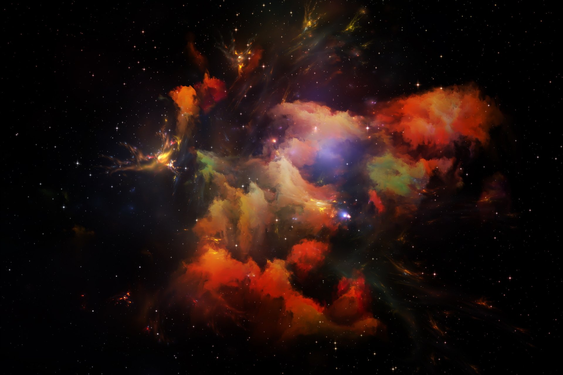 Download Colorful Space Sci Fi Nebula HD Wallpaper | 3600x2400 ...