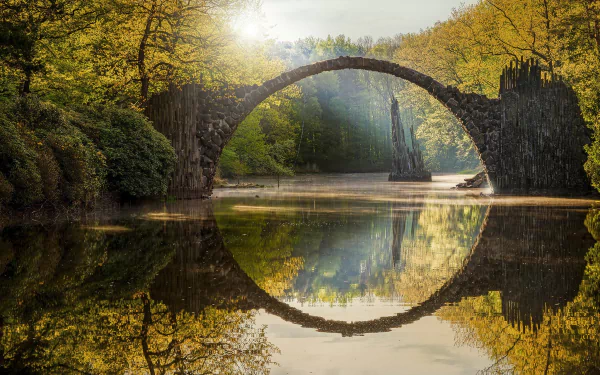  The devil's bridge, Rakotzbrücke, Germany