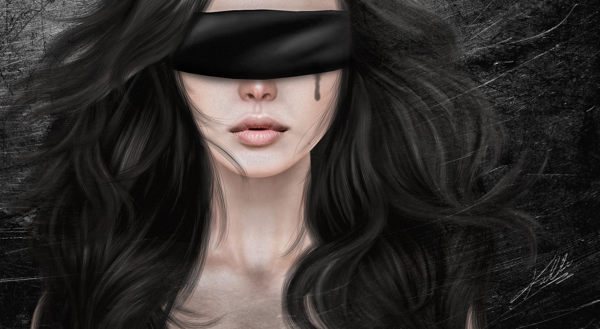 Fantasy Girl With Blindfold