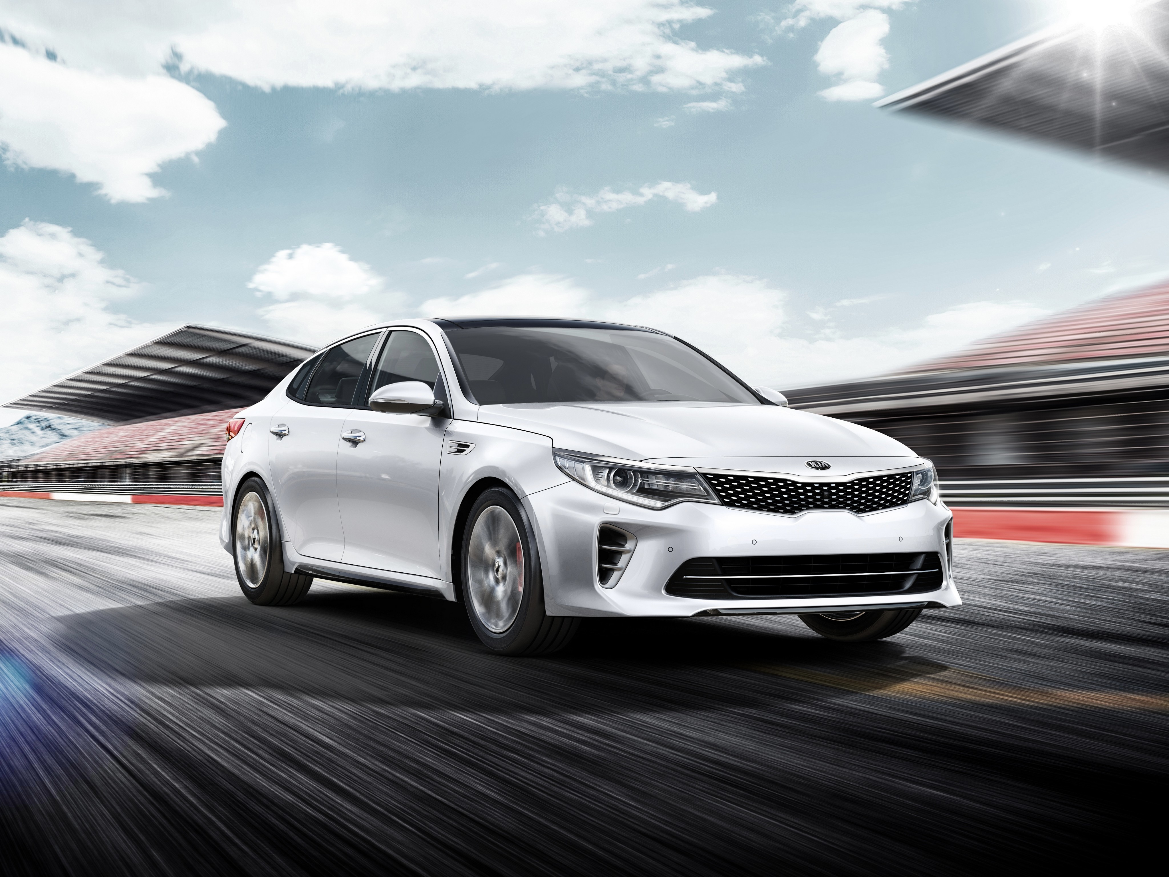 Download Car White Car Kia Vehicle Kia Optima 4k Ultra HD Wallpaper