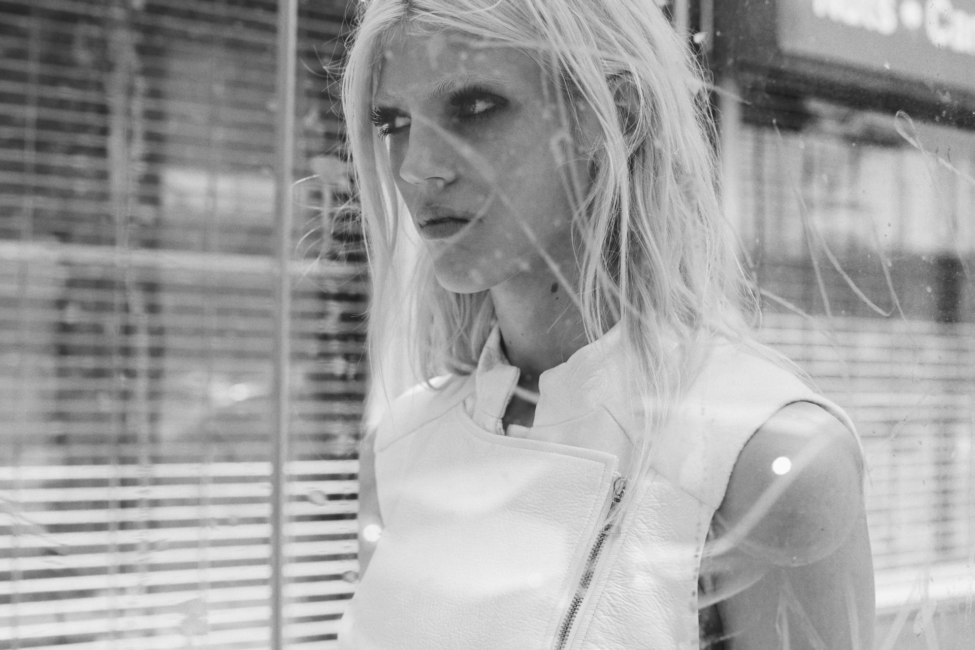 Download Black & White Blonde Model American Celebrity Devon Windsor HD Wallpaper