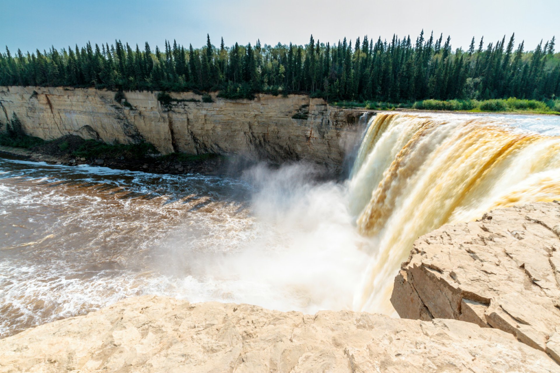 Download Canada Nature River Waterfall Alexandra Falls HD Wallpaper