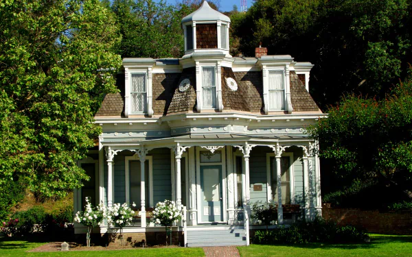 columns victorian old man made house HD Desktop Wallpaper | Background Image